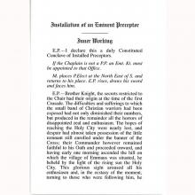 Knights Templar Inner Working / Installation of Eminent Preceptor