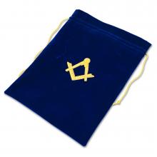 Alms Bags In Blue Velvet - Large  (a4)