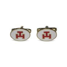 Royal Arch Cuff Links M/g Oval With Red Tau