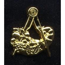 Lapel Pin  -cornucopia & Compasses